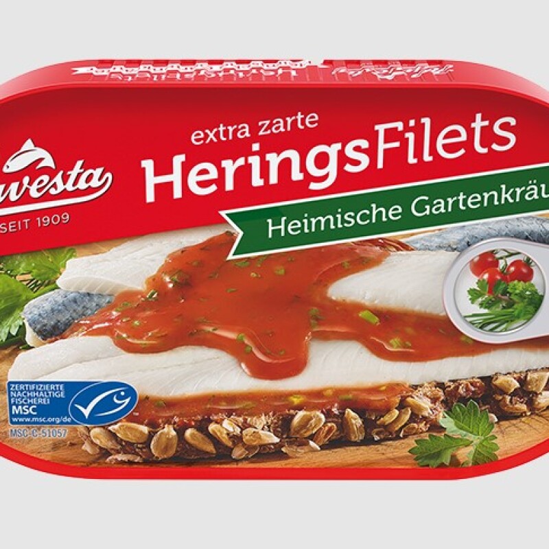 HAWESTA HERING FILETS IN TOMATEN CREME GARTENKRAEUTER 10/200 G.