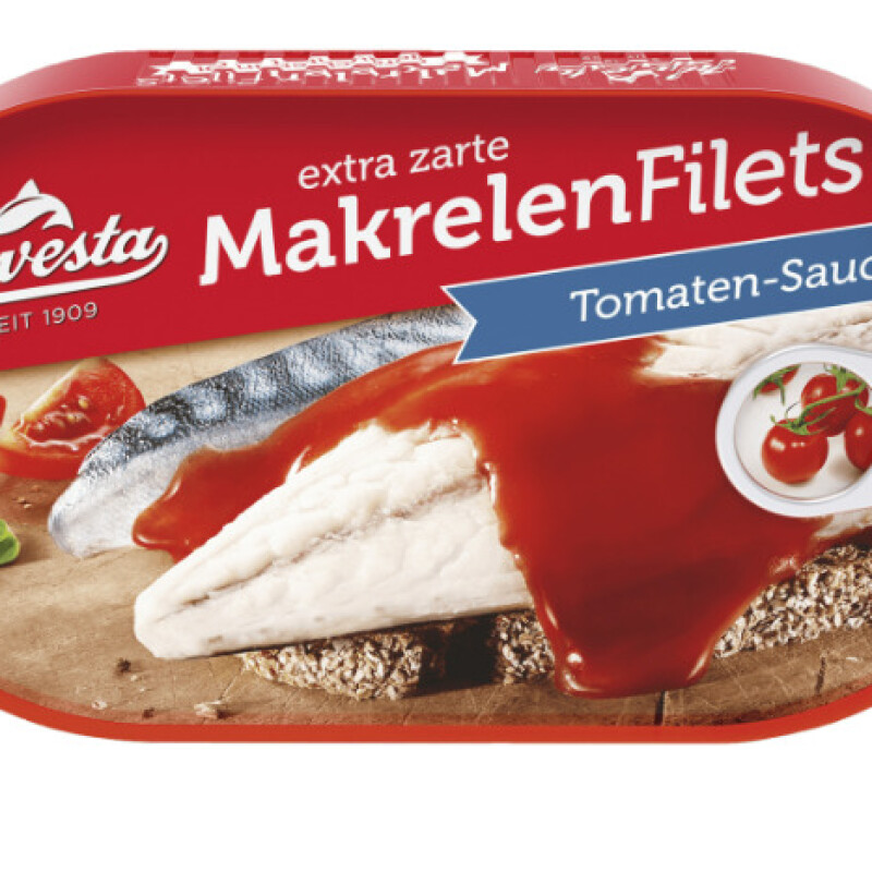 HAWESTA MAKRELENFILETS IN TOMATEN-SAUCE 200 G.