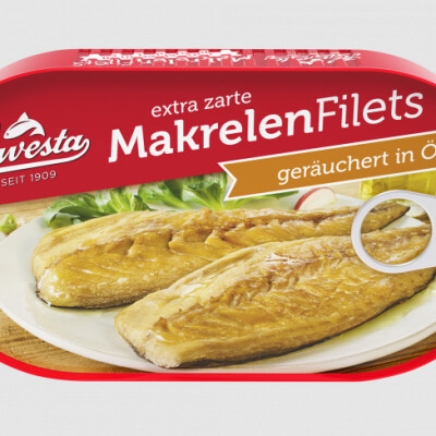 HAWESTA SMOKED MAKRELENFILETS IN OIL 190 G.