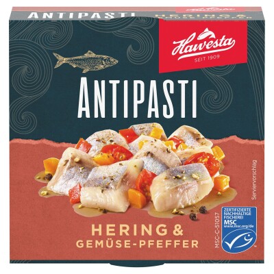 HAWESTA ANTIPASTI HERING & GEMUESE - PFEFFER  150 G.