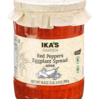 IKA'S GARDEN RED PEPPERS & EGGPLANT SPREAD - AJVAR 19.4 OZ. (550 G.)