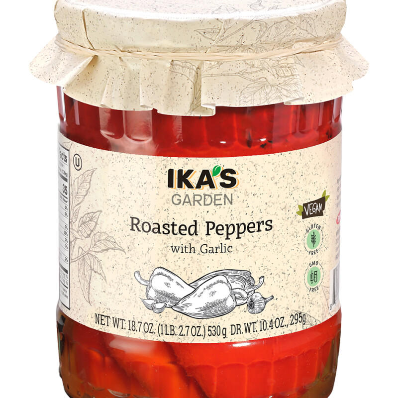 IKA'S GARDEN ROASTED PEPPERS 18.7 OZ. (530 G.)