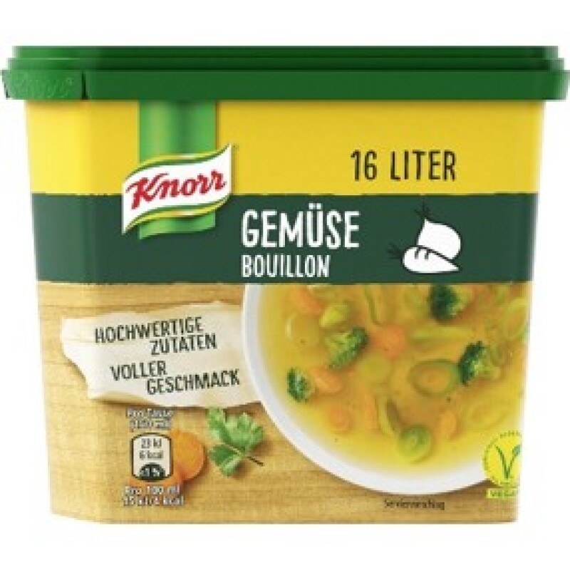 KNORR GEMUESE / VEGETABLE BOUILLON  16L. / 6 PCS.  - CONTAINER