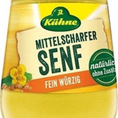 KUEHNE SENF KRAEUTER / MUSTARD W. HERBS  250 ML.  - GLASS