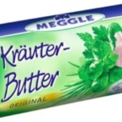 MEGGLE  KNOBLAUCH BUTTER  ROLLE  125 G.