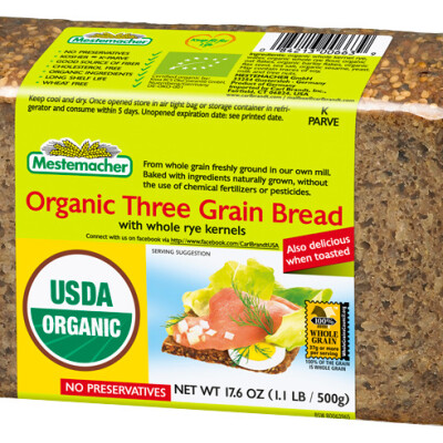 ORGANIC MESTEMACHER SUNFLOWER SEED BREAD  17.6 oz.