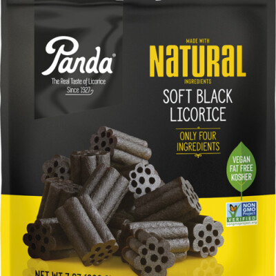 PANDA  ALL NATURAL RASPBERRY SOFT LICORICE BAG  7 oz.