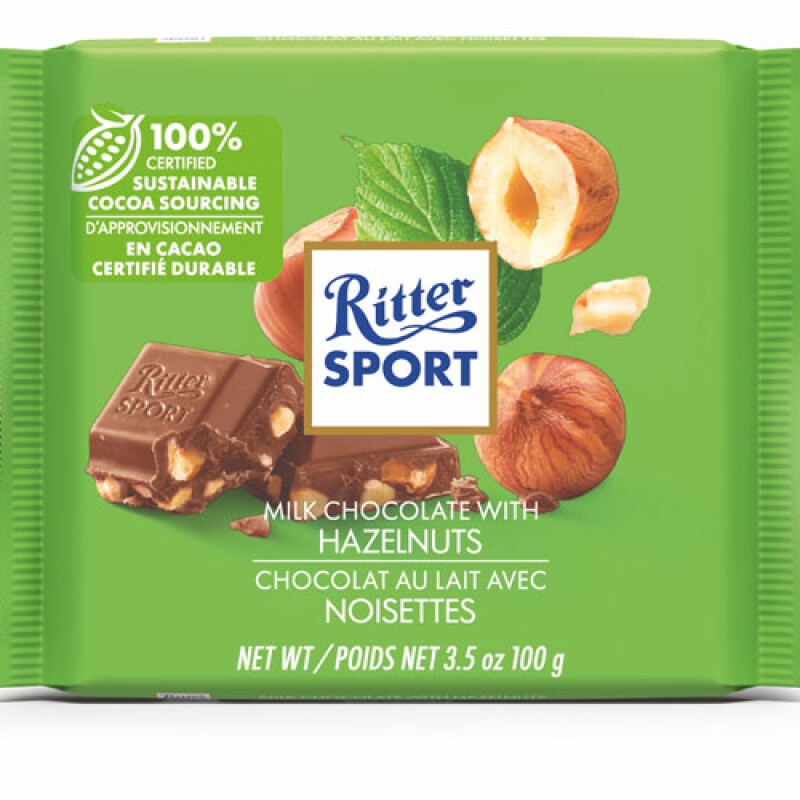 RITTER SPORT MILK RAISINS HAZELNUTS  100 G.