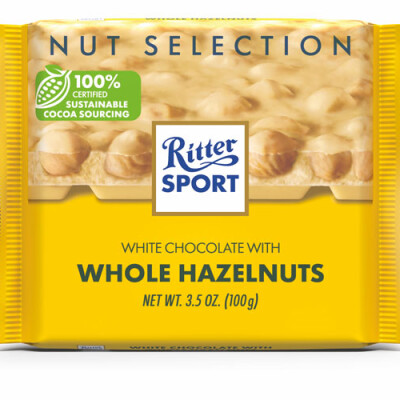 RITTER SPORT DARK WHOLE HAZELNUTS  100 G.