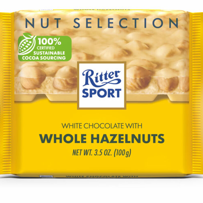 RITTER SPORT DARK WHOLE HAZELNUTS  100 G.