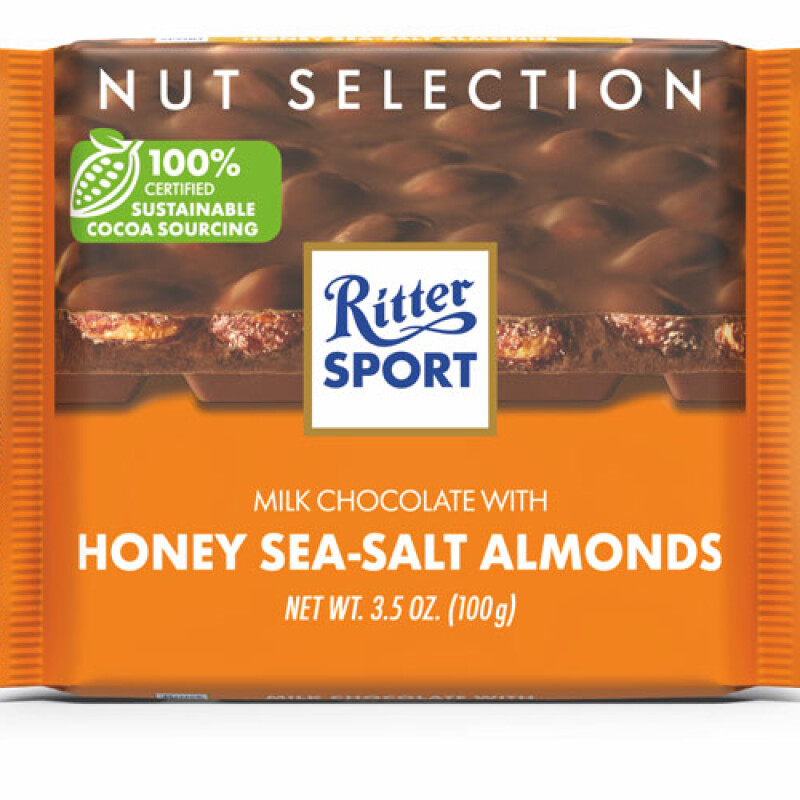 RITTER SPORT MILK WHOLE CASHEW  100 G.