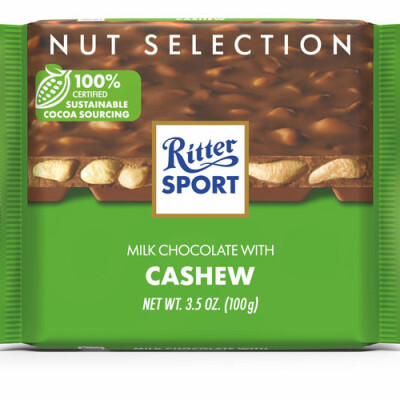 RITTER SPORT DARK WHOLE ALMONDS  100 G.