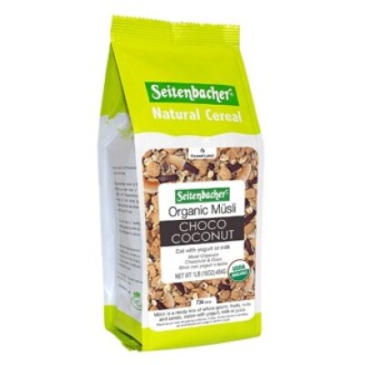 SEITENBACHER ORGANIC MUESLI CASHEWS & ALMONDS 454 G.