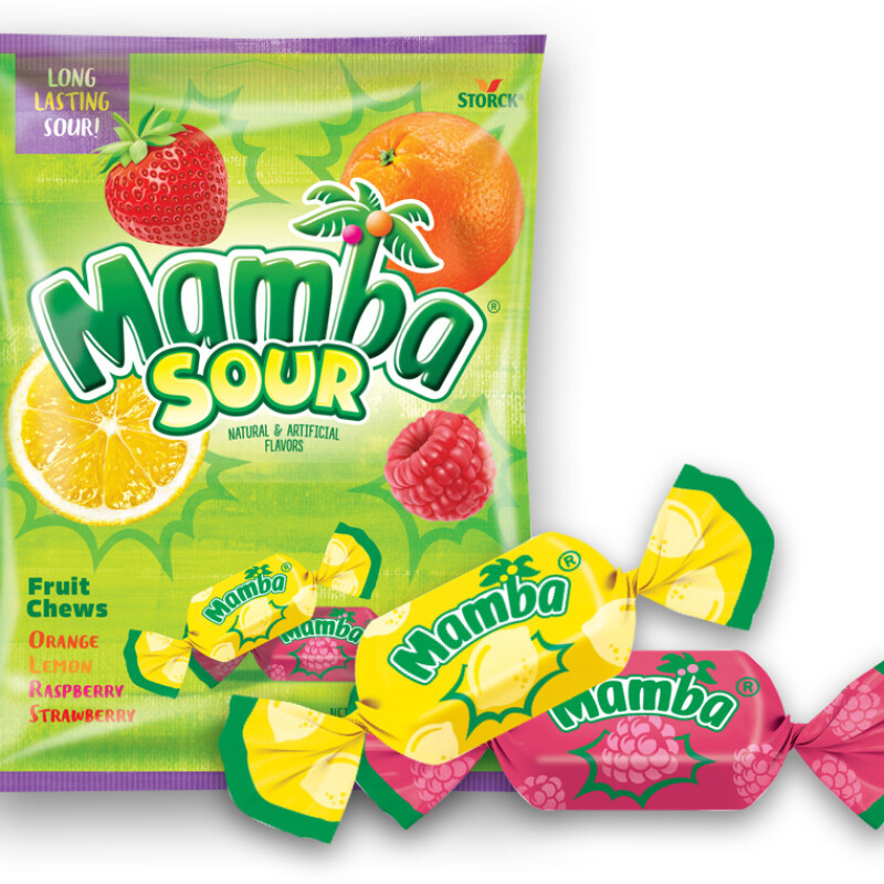 MAMBA TROPICS CHEWS PEG BAG  3.52 oz.