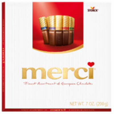 MERCI MILK CHOCOLATE VARIETY BOX WITH TRAY  7 oz.