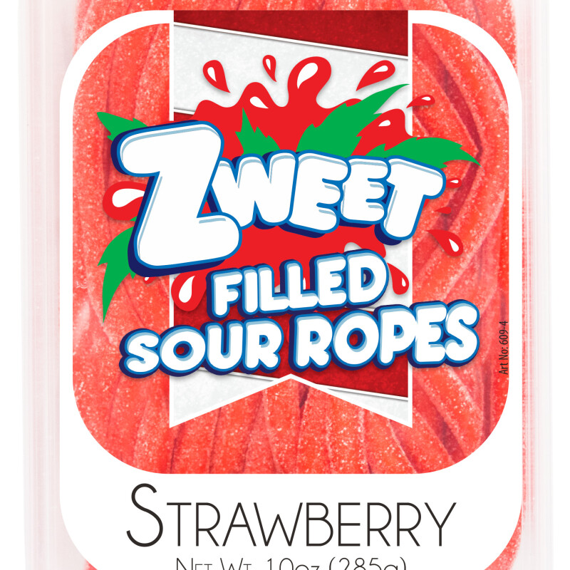 ZWEET SOUR ROPES RAINBOW SWIRL 10 Oz